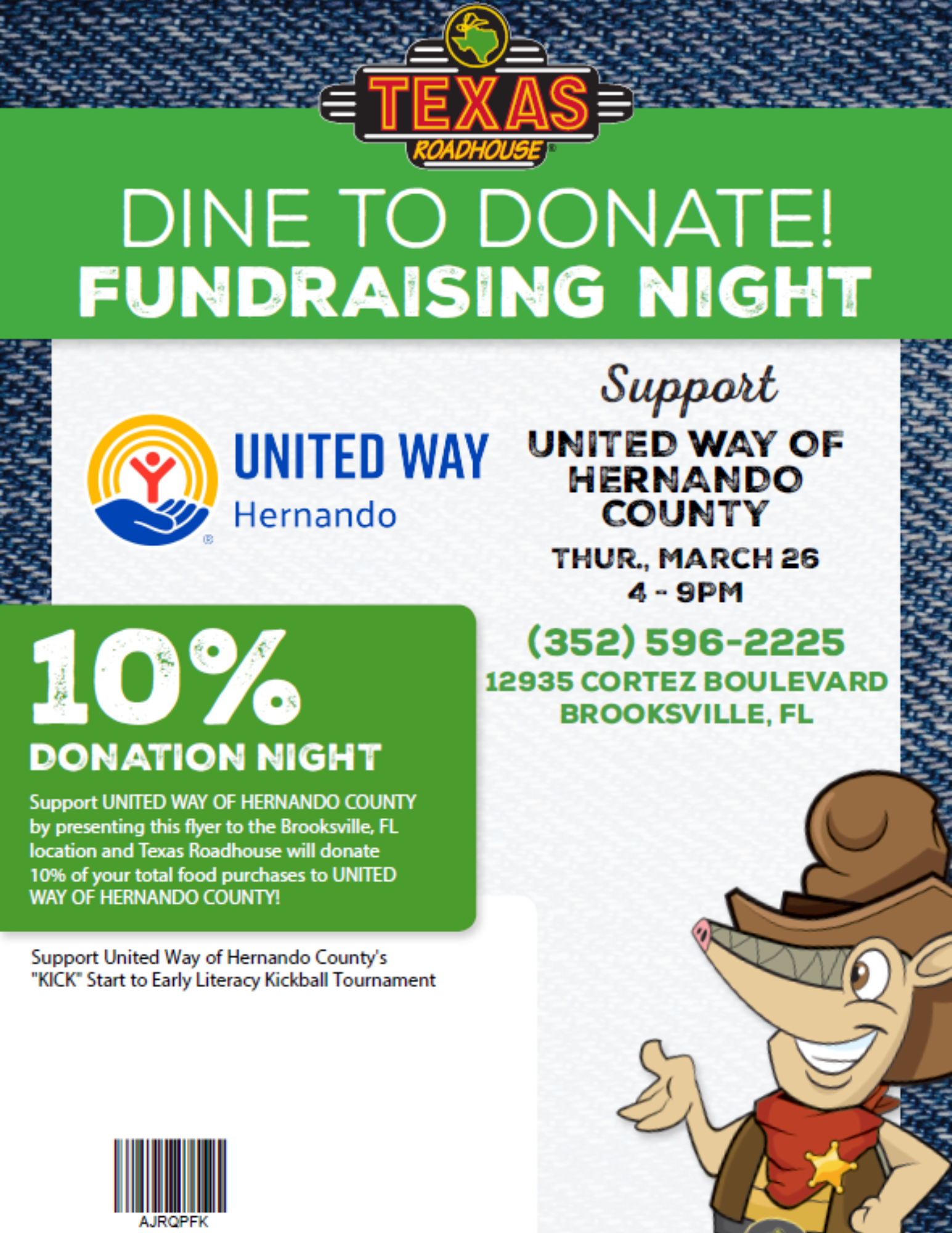 Give Back Night flyer